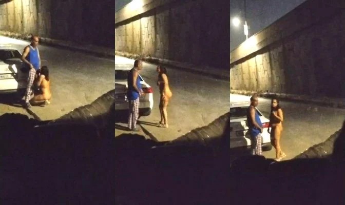 Naked Bhabhi sucked UP lover's dick on the road after getting down from the car