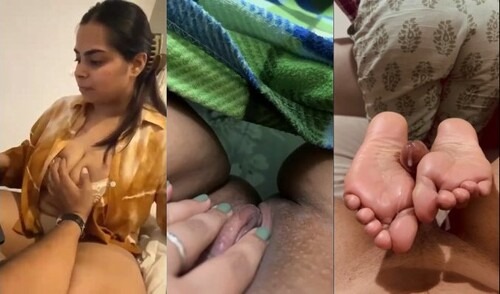 Horny Indian BBW Girl Shows and Give FootJob