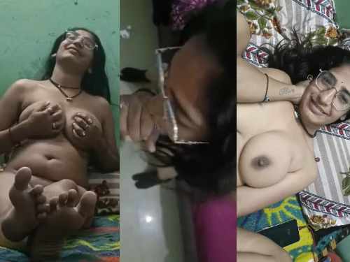 desi Chasmis Bhabi giving blowjob and hot fucking Part 1