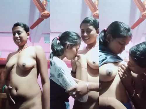 Desi Lesbian Sister Smooching Sucking Each Other Beautiful Melons Suddenly Mom Calling